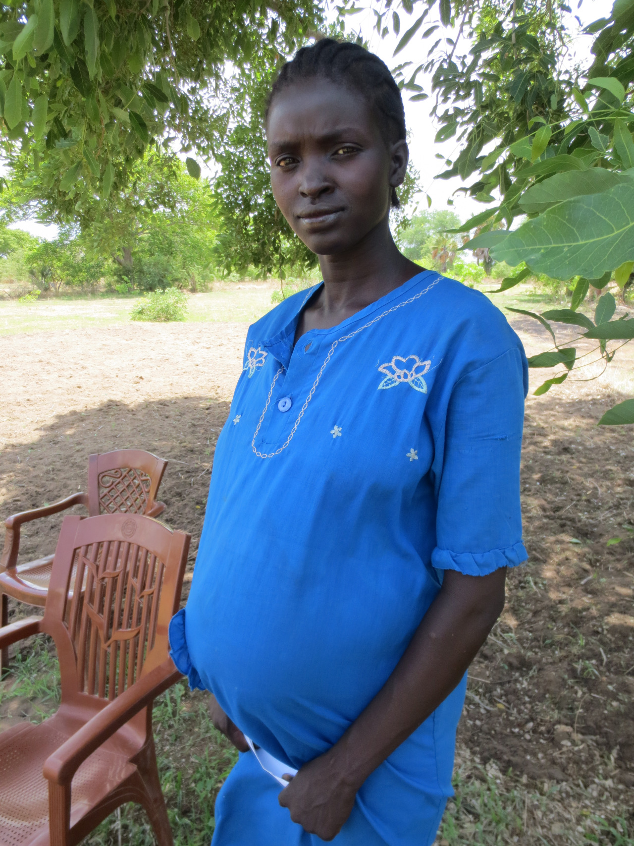 Alueth Bol Akuei enceinte au moment de son départ du Soudan Nord