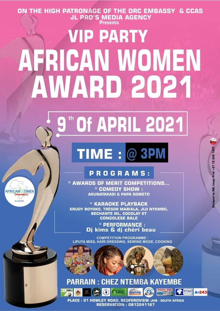 Afrique du Sud : des africaines récompensées dans plusieurs domaines au cours d’une soirée panafricaine dénommée AfricanWomanAward 2021