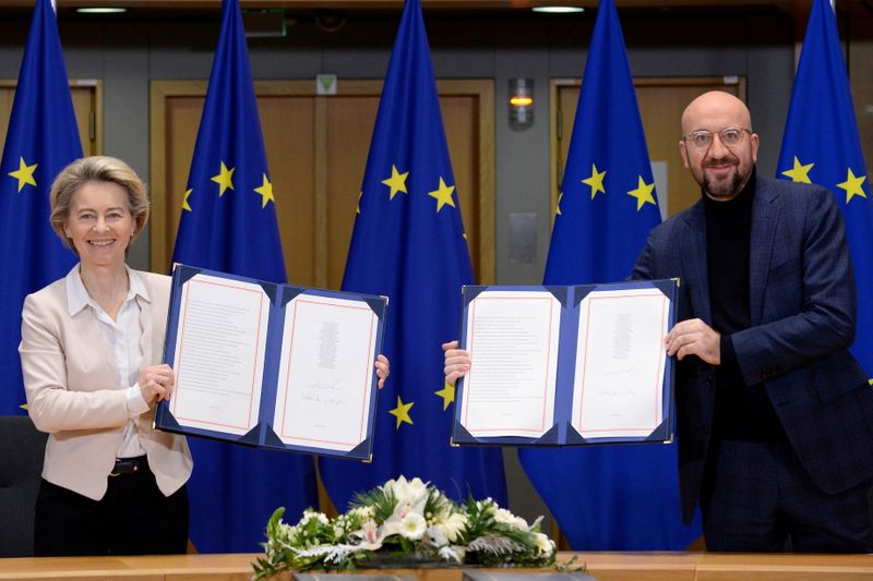 Les dirigeants européens signent l'accord conclu avec le Royaume-Uni